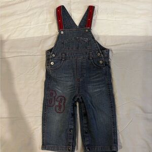 Absorba Blue Denim Overalls with Red Details.OB639